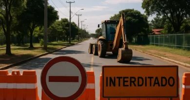 Interdição na Avenida Bernardo Sayão bloqueia via de acesso aos condomínios da Chácara 60