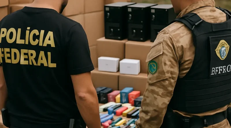 PF e BPFRON/PM/PR apreendem equipamentos e cigarros eletrônicos