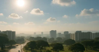 Previsão do tempo hoje para Brasília (DF) - dia de sol com algumas nuvens e névoa ao.