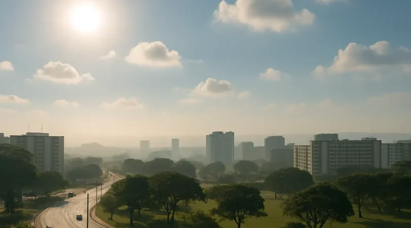 Previsão do tempo hoje para Brasília (DF) - dia de sol com algumas nuvens e névoa ao.