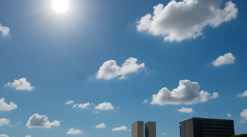 Previsão do tempo hoje para Brasília (DF) - sol com algumas nuvens; não chove