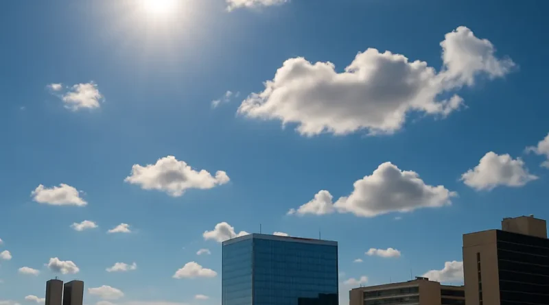 Previsão do tempo hoje para Brasília (DF) - sol com algumas nuvens; não chove