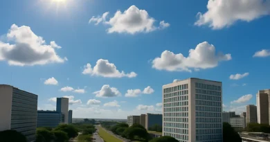 Previsão do tempo hoje para Brasília (DF) - sol com algumas nuvens; não chove