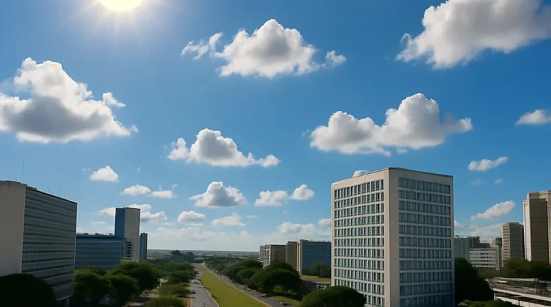 Previsão do tempo hoje para Brasília (DF) - sol com algumas nuvens; não chove
