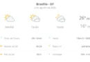 Previsão do tempo hoje para Brasília (DF) - sol e muitas nuvens à tarde; à noite o céu.