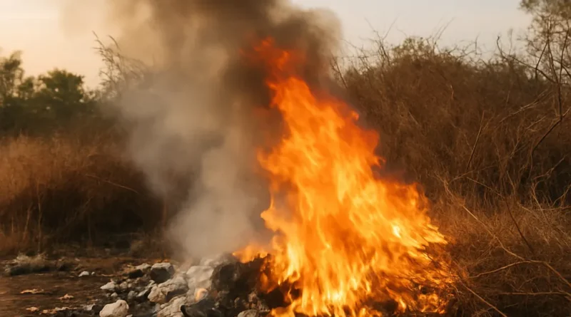 Queima de lixo e vegetação é crime ambiental e eleva risco de incêndio durante o período.