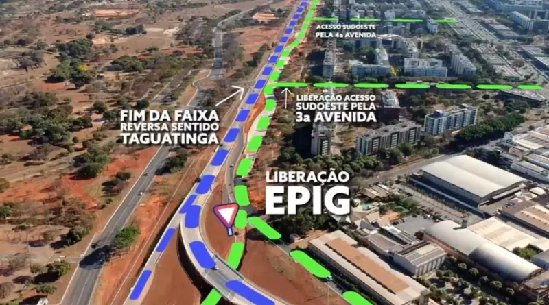 Epig terá fim da faixa reversa e liberação de novo acesso ao Sudoeste