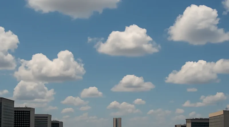 Previsão do tempo hoje para Brasília (DF) - sol com algumas nuvens; chove rápido durante o.