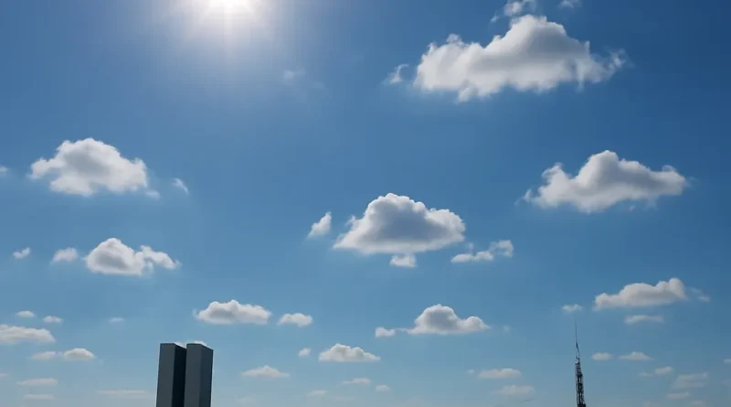 Previsão do tempo hoje para Brasília (DF) - sol com algumas nuvens; não chove