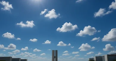 Previsão do tempo hoje para Brasília (DF) - sol com algumas nuvens; não chove