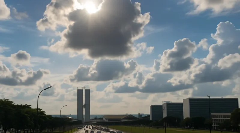 Previsão do tempo hoje para Brasília (DF) - sol e aumento de nuvens de manhã; pancadas de.