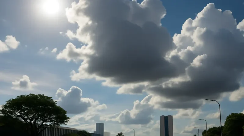 Previsão do tempo hoje para Brasília (DF) - sol e aumento de nuvens de manhã; pancadas de.