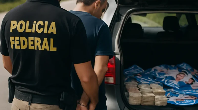 PF prende homem com quase R$ 1 milhão e material de campanha na BR-101 em Alagoas